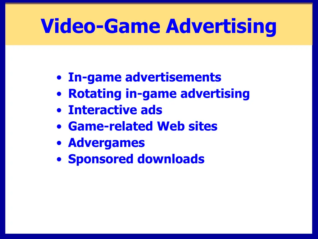 video game advertising