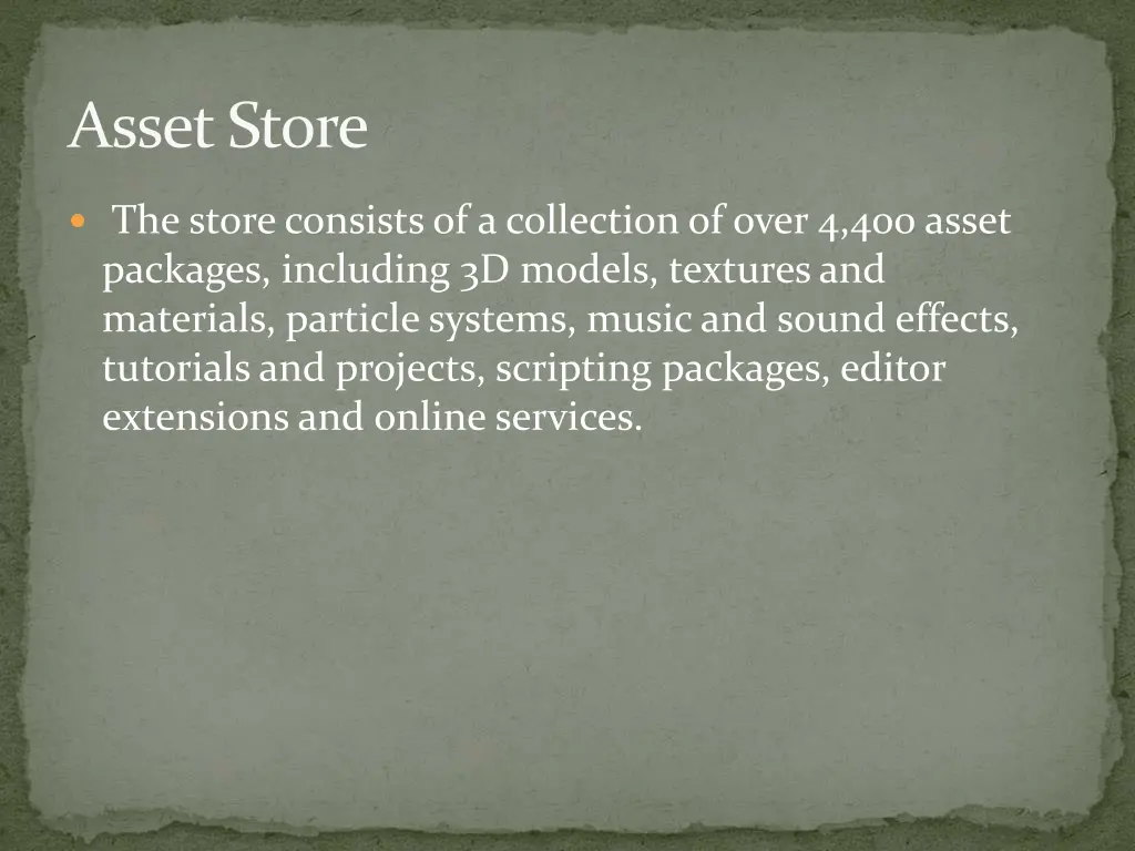 asset store