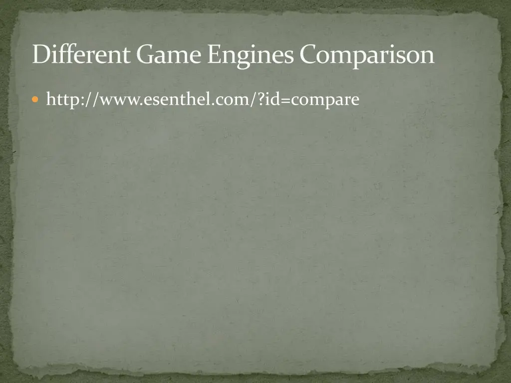 different game engines comparison