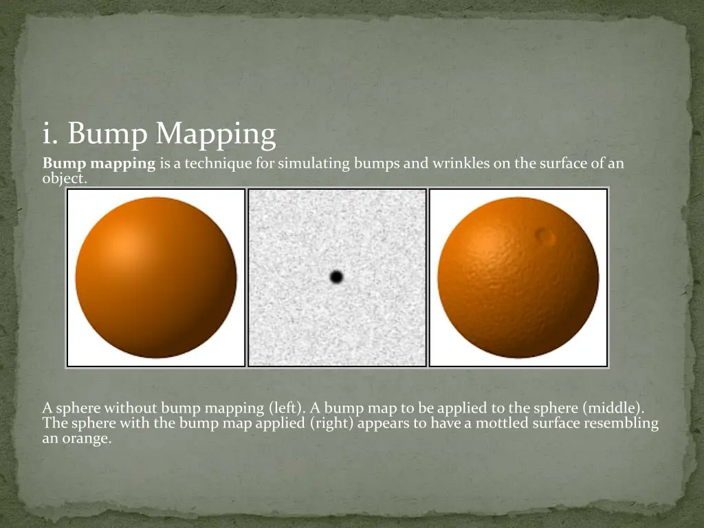 i bump mapping bump mapping is a technique