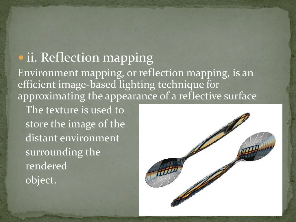 ii reflection mapping environment mapping