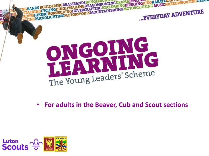 for adults in the beaver cub and scout sections