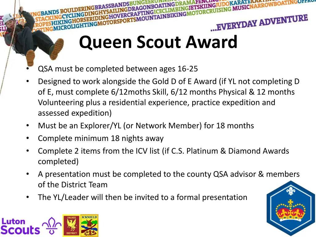 queen scout award