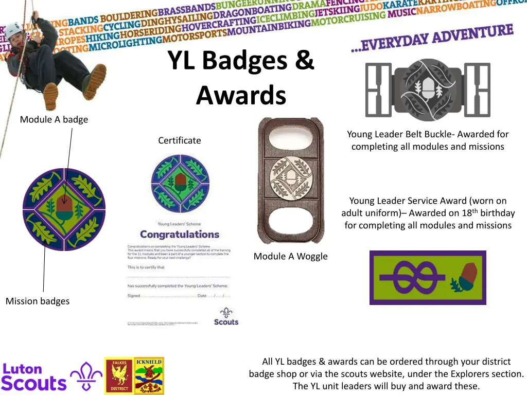 yl badges awards