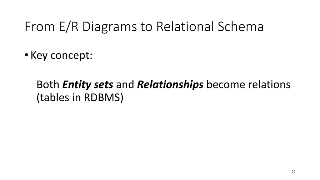 from e r diagrams to relational schema