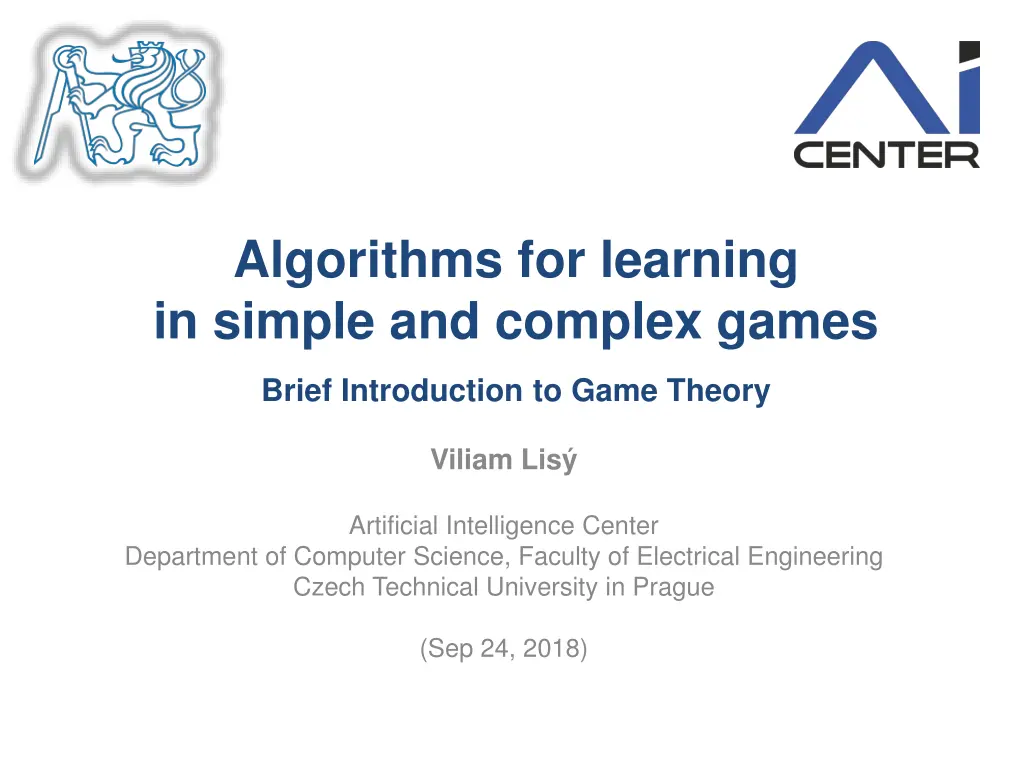 algorithms for learning in simple and complex 1