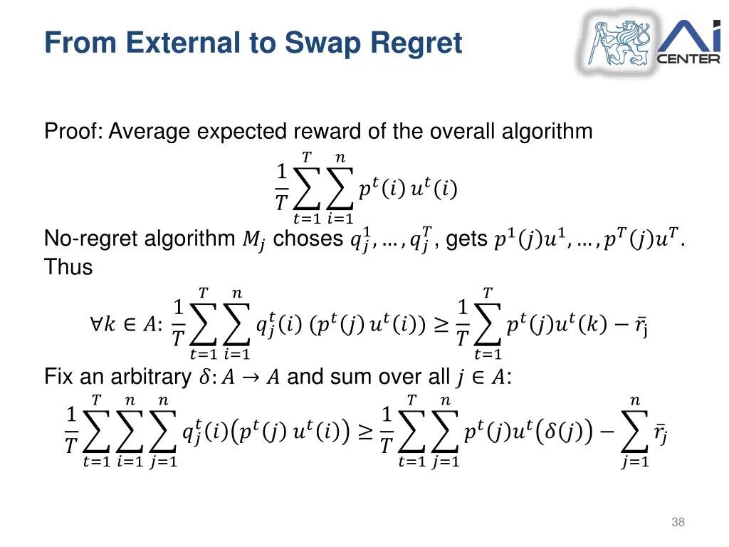 from external to swap regret 2