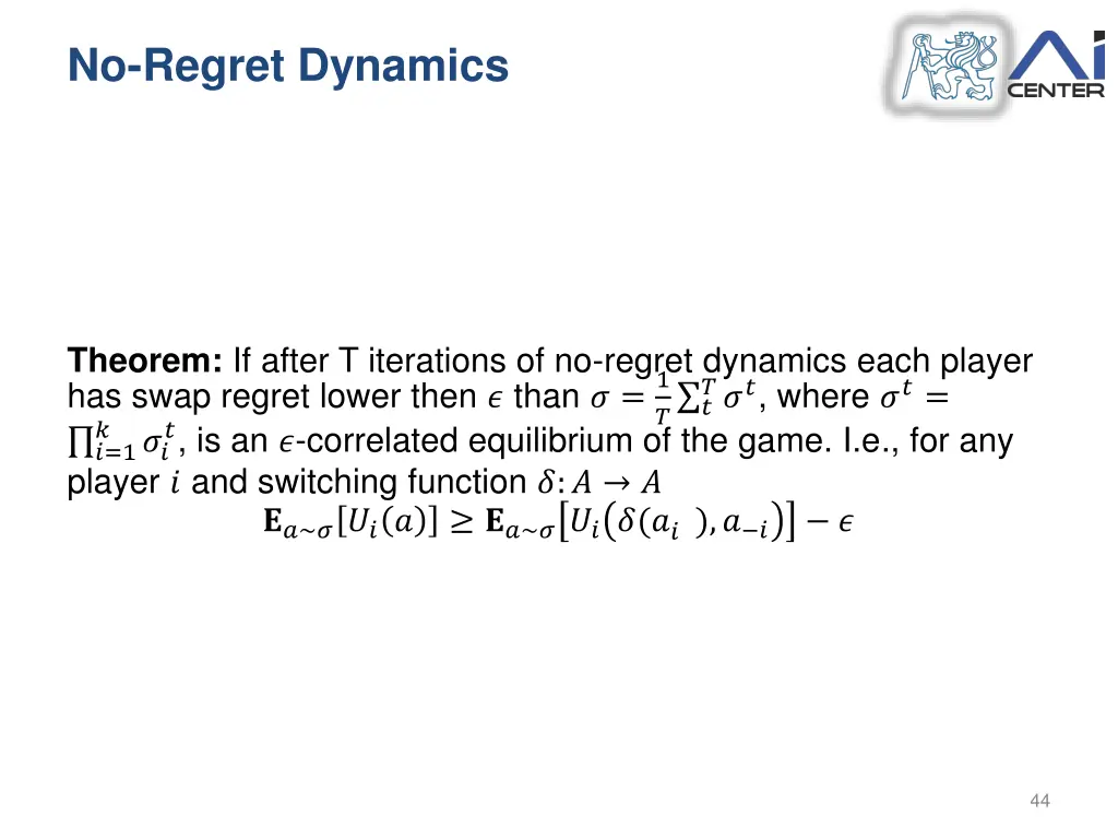 no regret dynamics