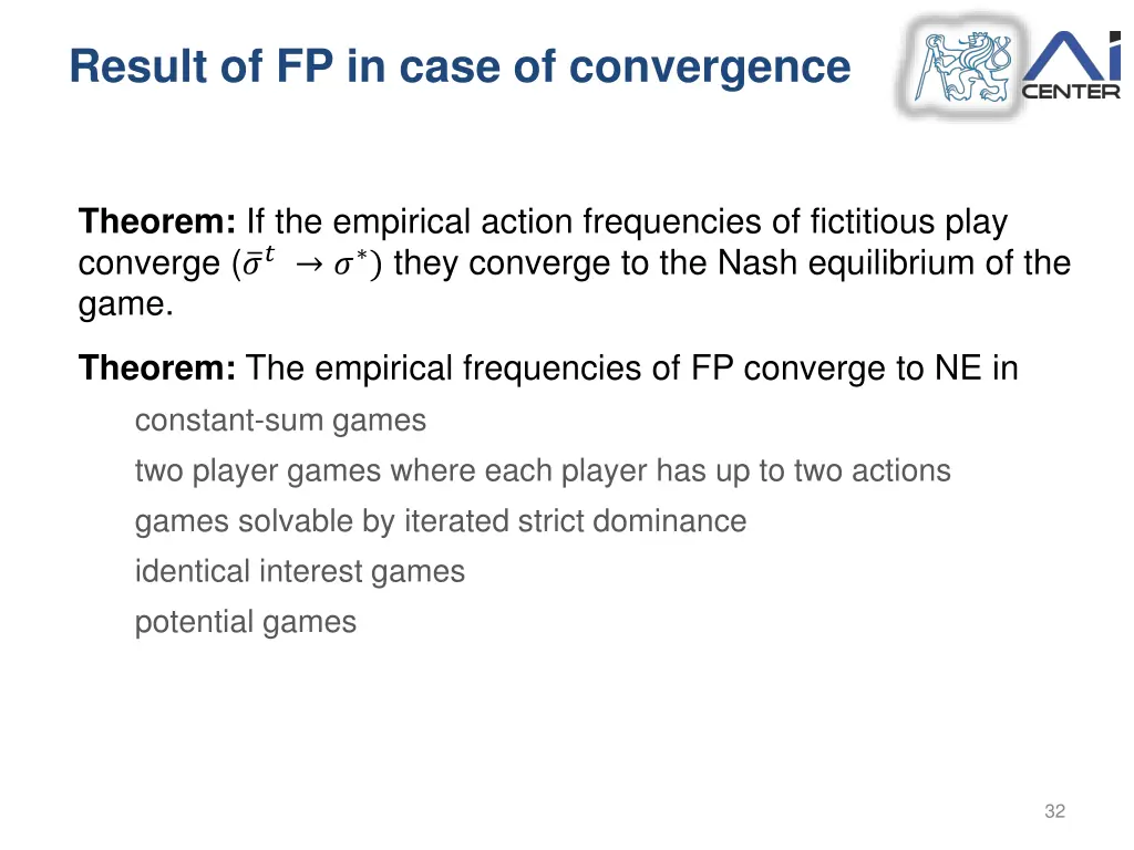 result of fp in case of convergence