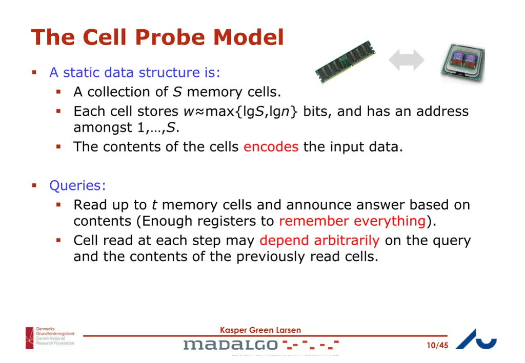 the cell probe model