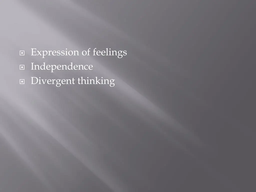 expression of feelings independence divergent