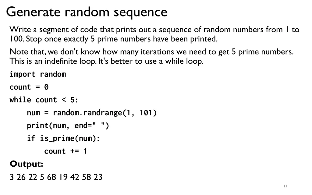 generate random sequence