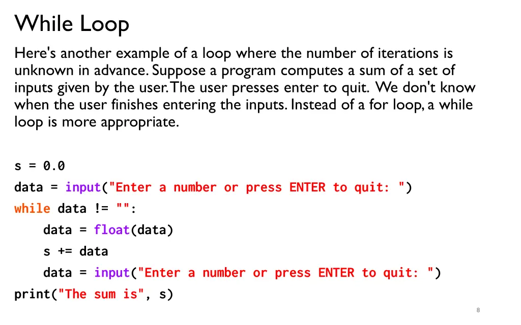 while loop here s another example of a loop where