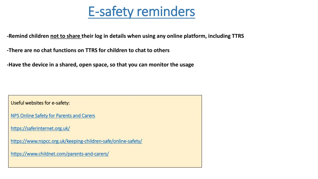 e e safety reminders safety reminders