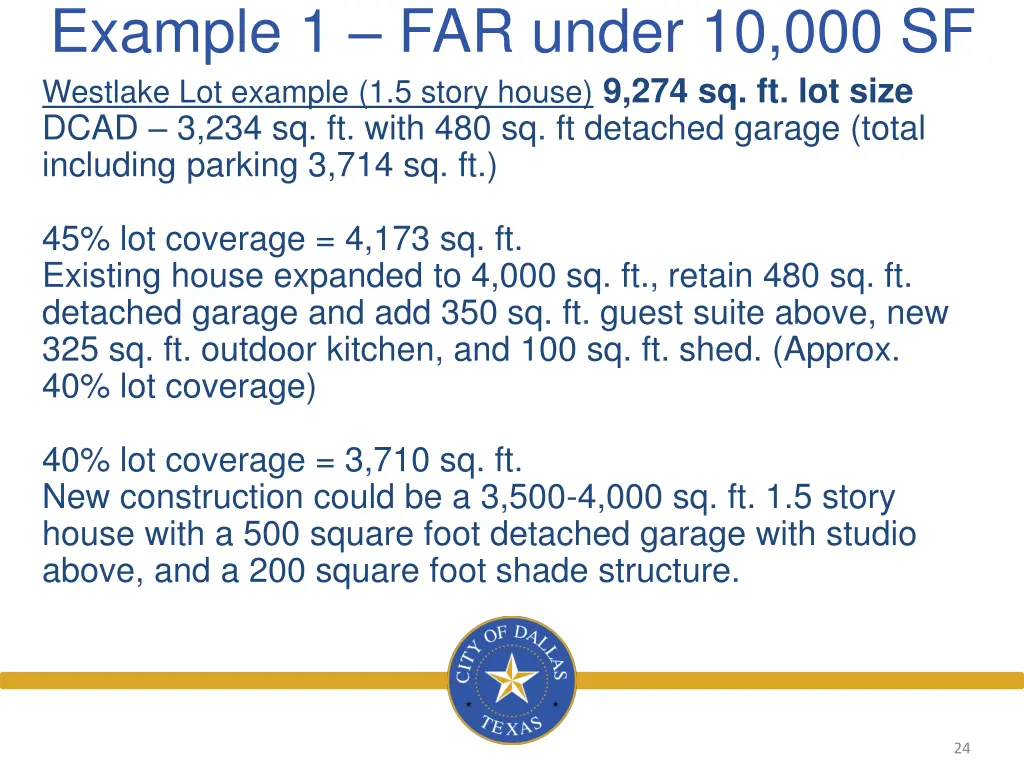 example 1 far under 10 000 sf westlake