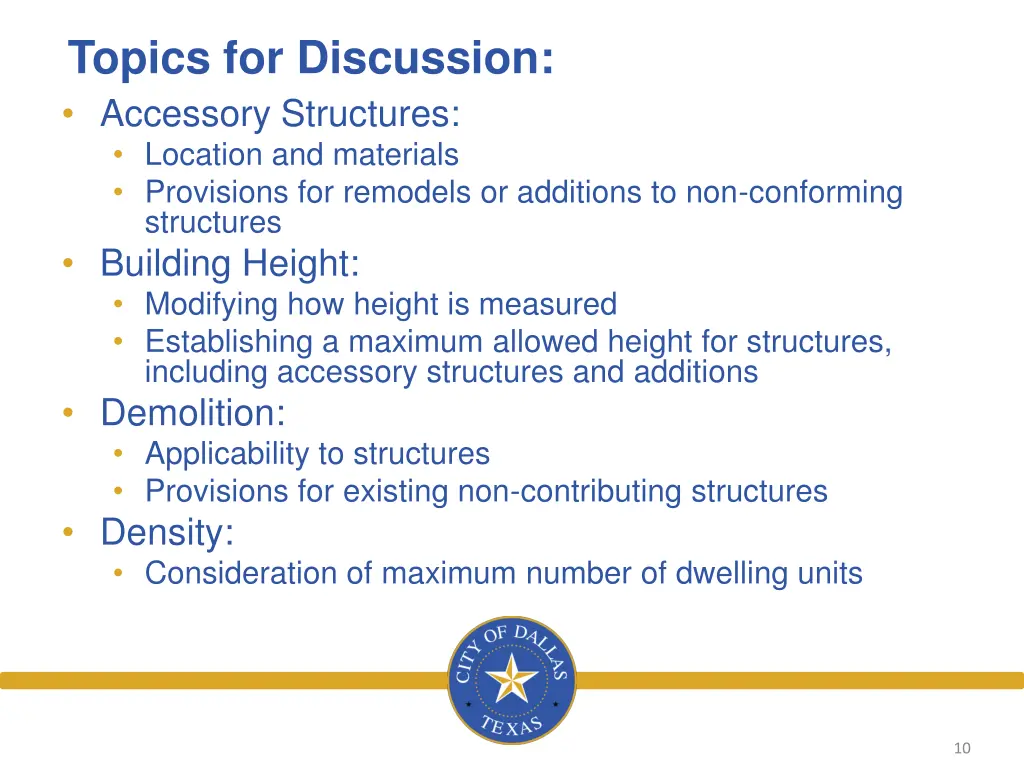 topics for discussion accessory structures