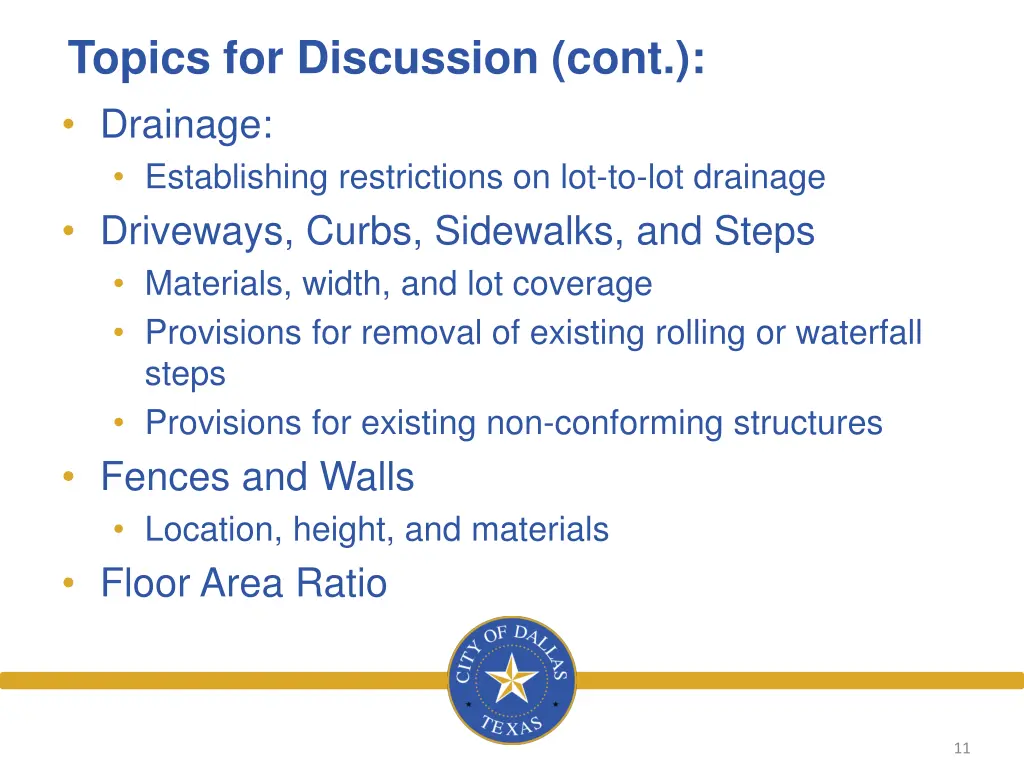 topics for discussion cont drainage establishing