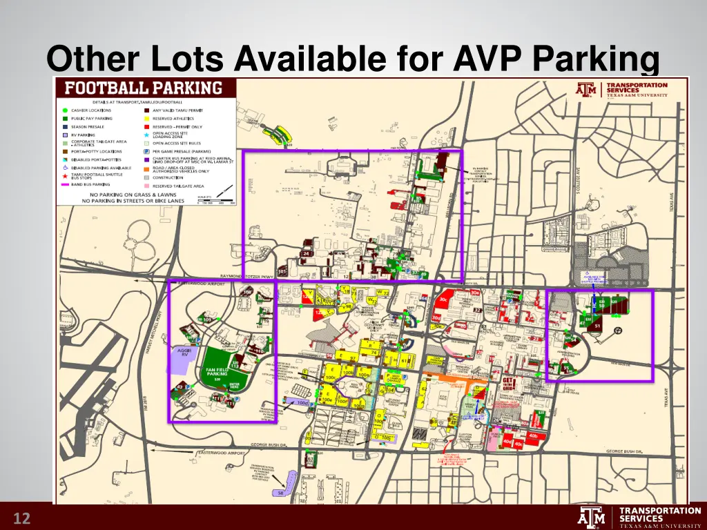 other lots available for avp parking