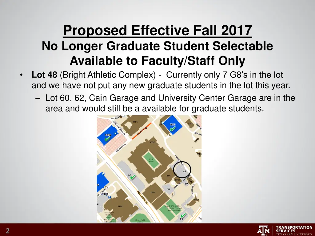 proposed effective fall 2017 no longer graduate