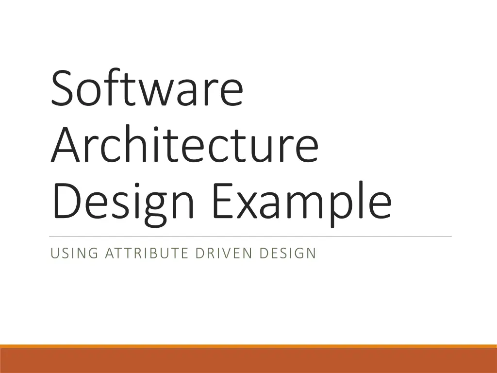 software architecture design example