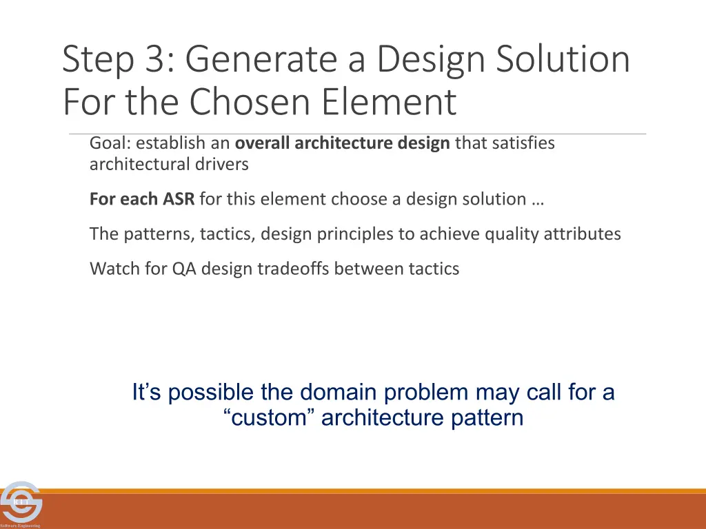 step 3 generate a design solution for the chosen