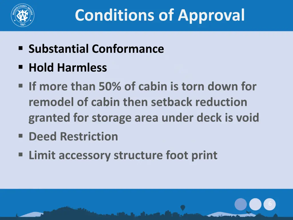 conditions of approval