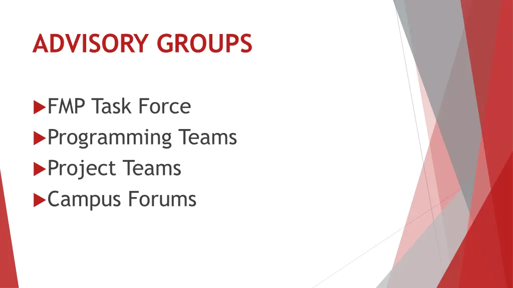 advisory groups