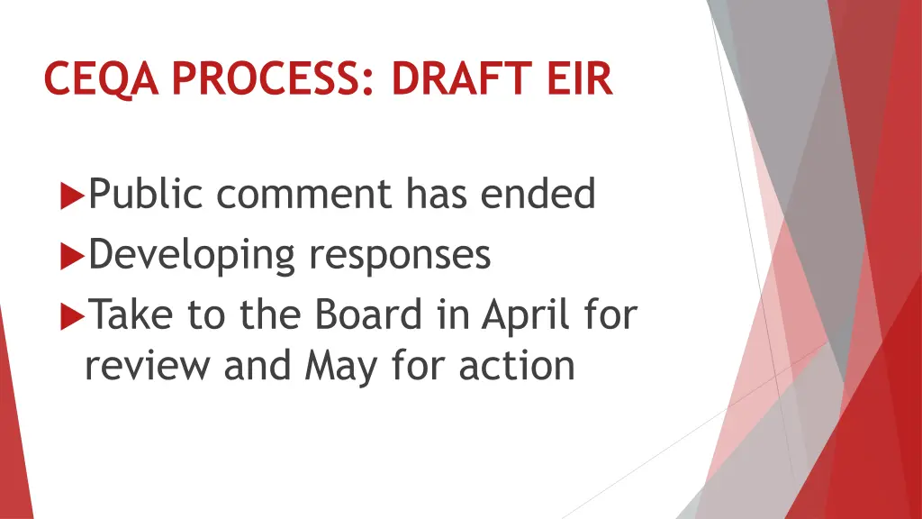 ceqa process draft eir