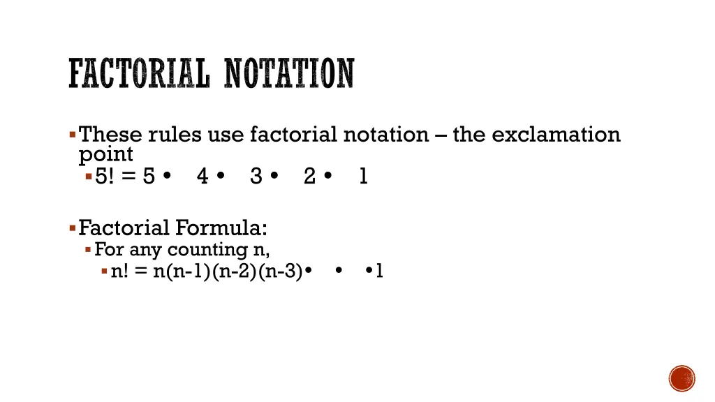 factorial notation