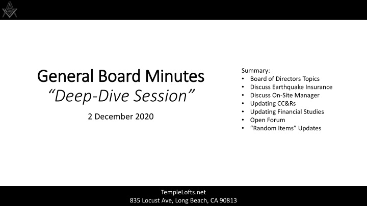 summary board of directors topics discuss