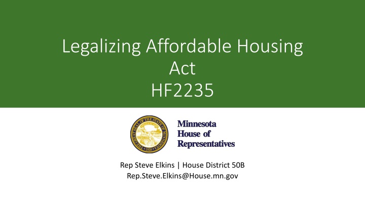 legalizing affordable housing act hf2235