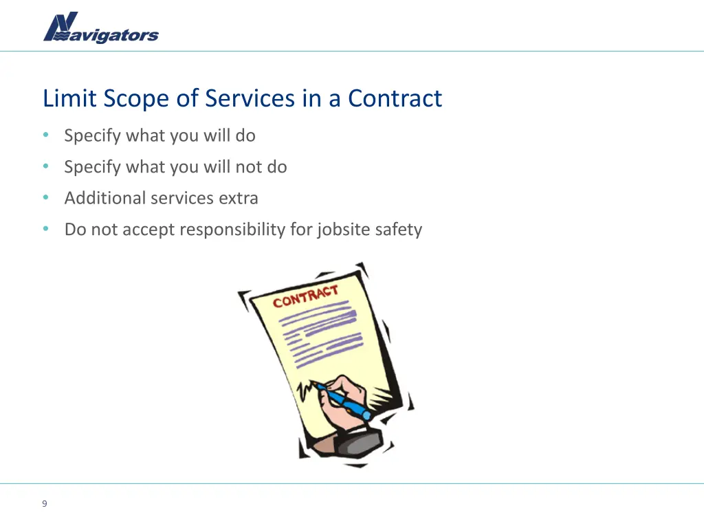 limit scope of services in a contract