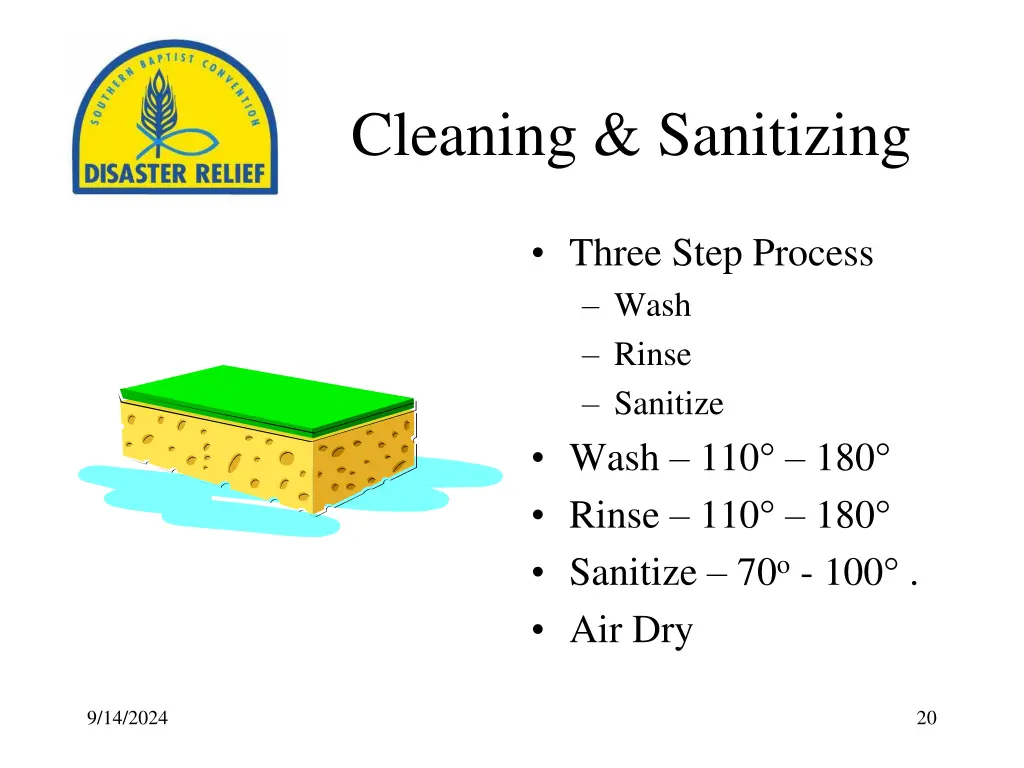 cleaning sanitizing