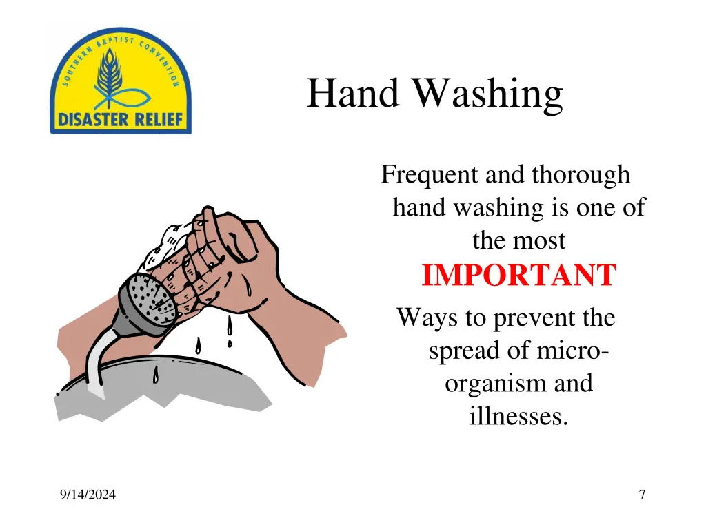 hand washing