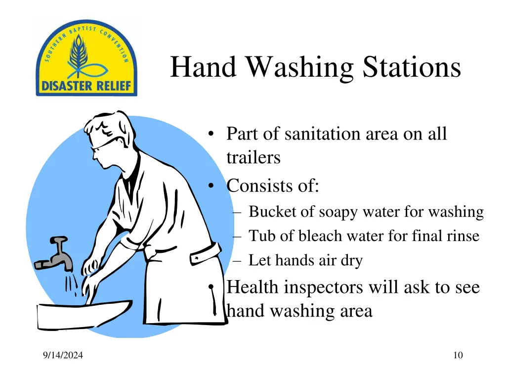 hand washing stations