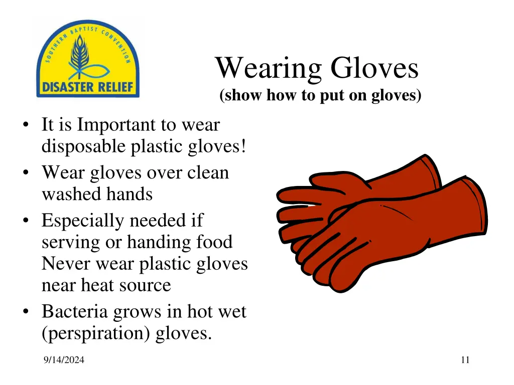 wearing gloves show how to put on gloves