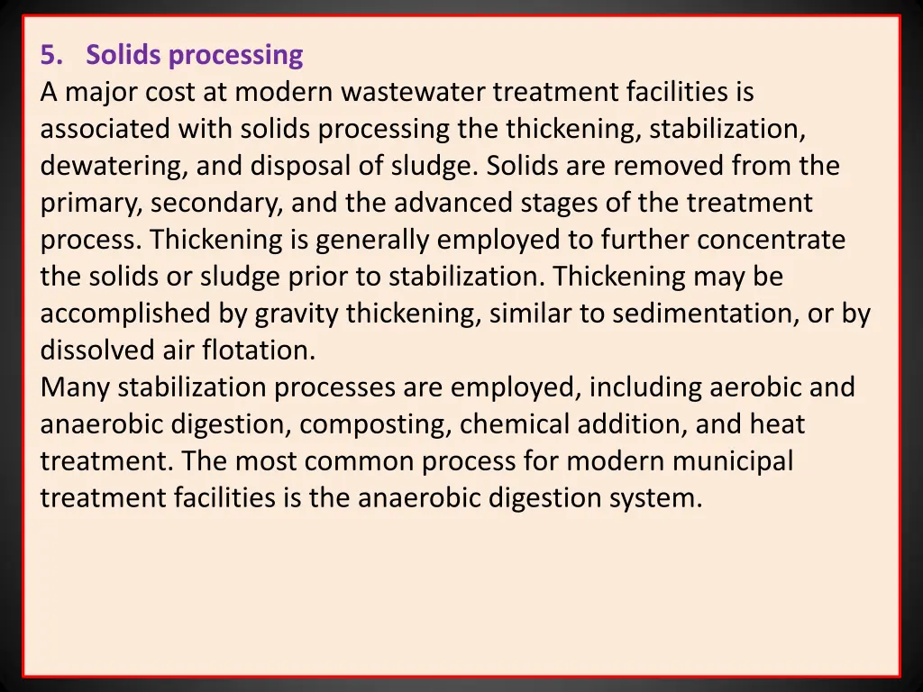 5 solids processing a major cost at modern