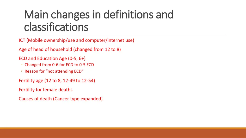 main main changes in definitions and changes 1