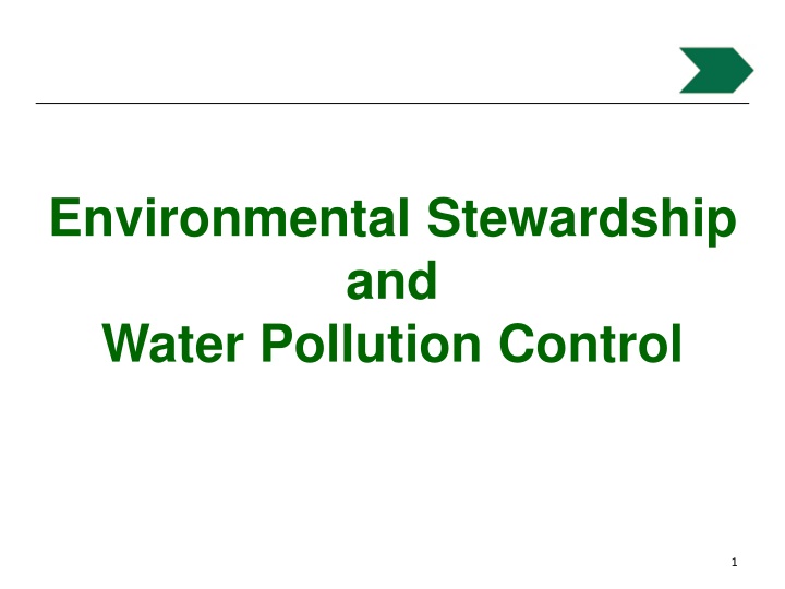 environmental stewardship and water pollution