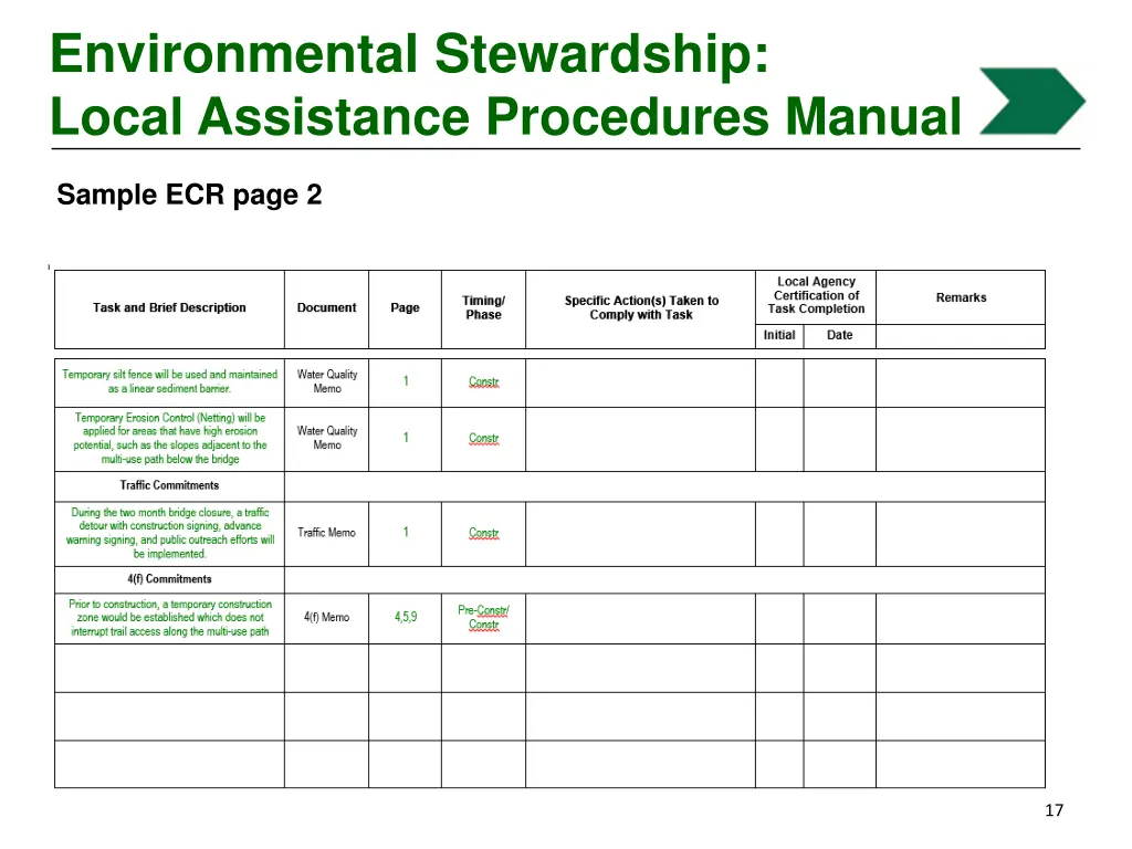 environmental stewardship local assistance 6