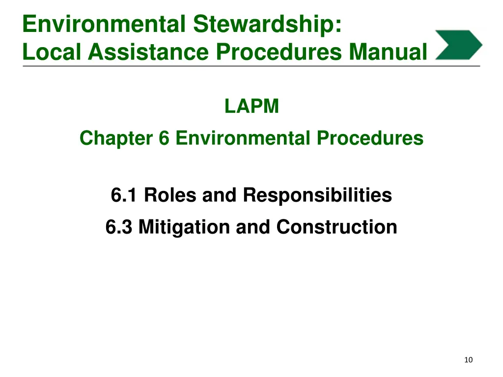 environmental stewardship local assistance