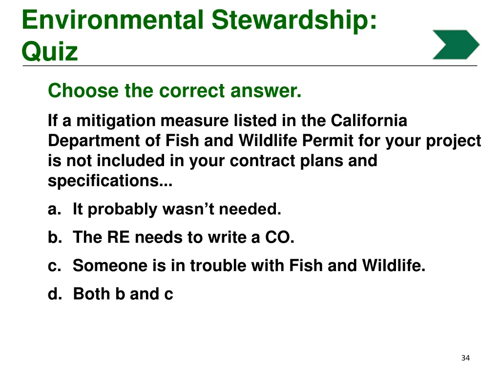 environmental stewardship quiz 4