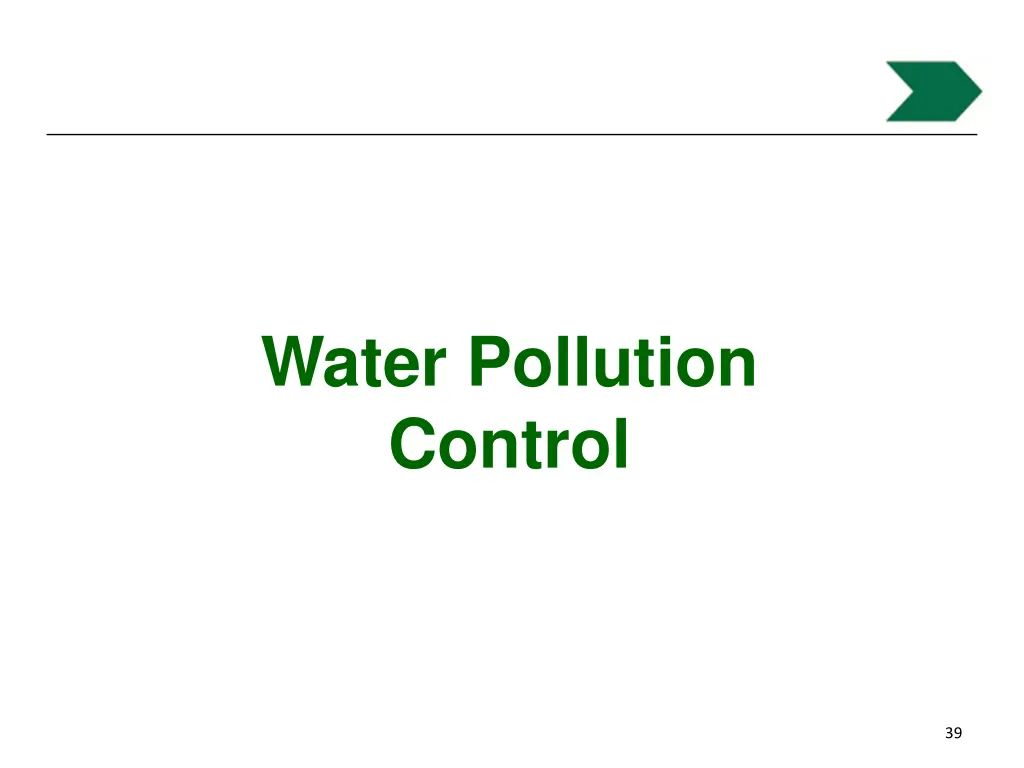 water pollution control