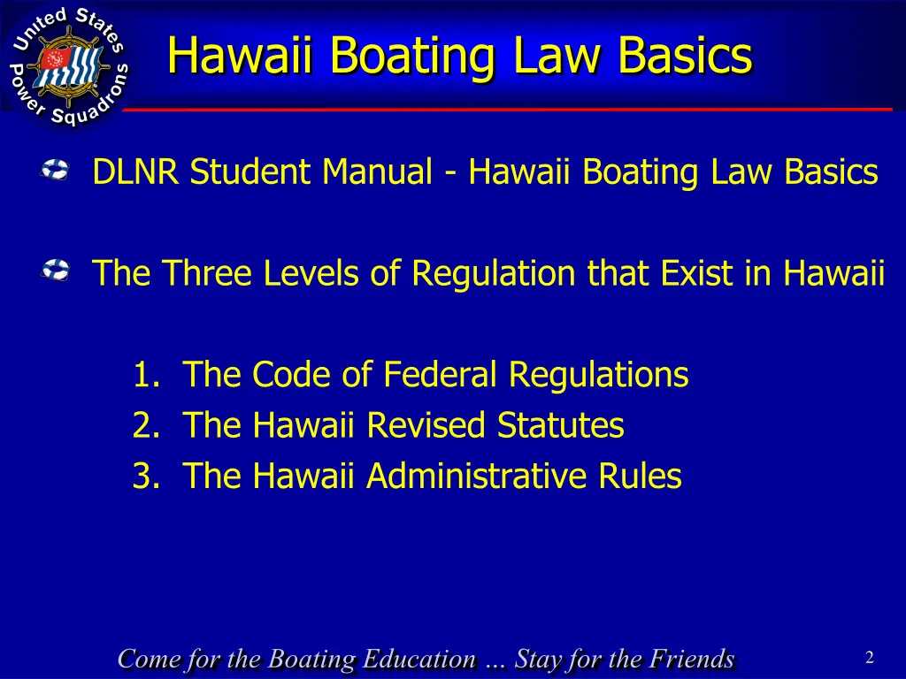 hawaii boating law basics