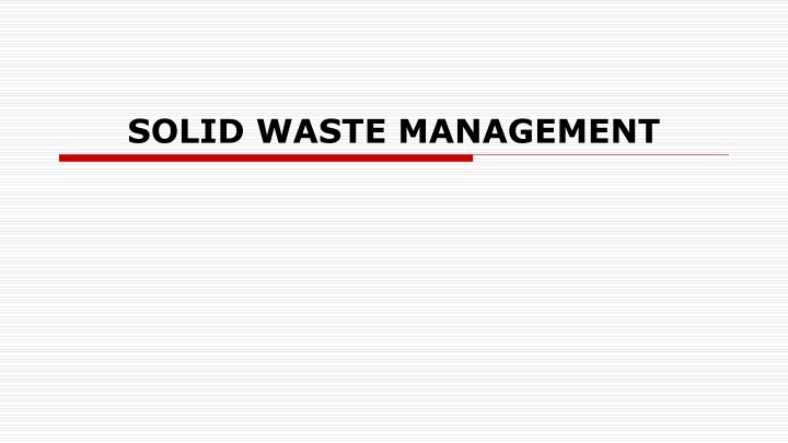 solid waste management