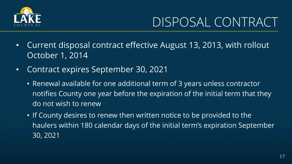 disposal contract