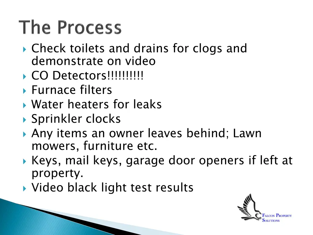 check toilets and drains for clogs