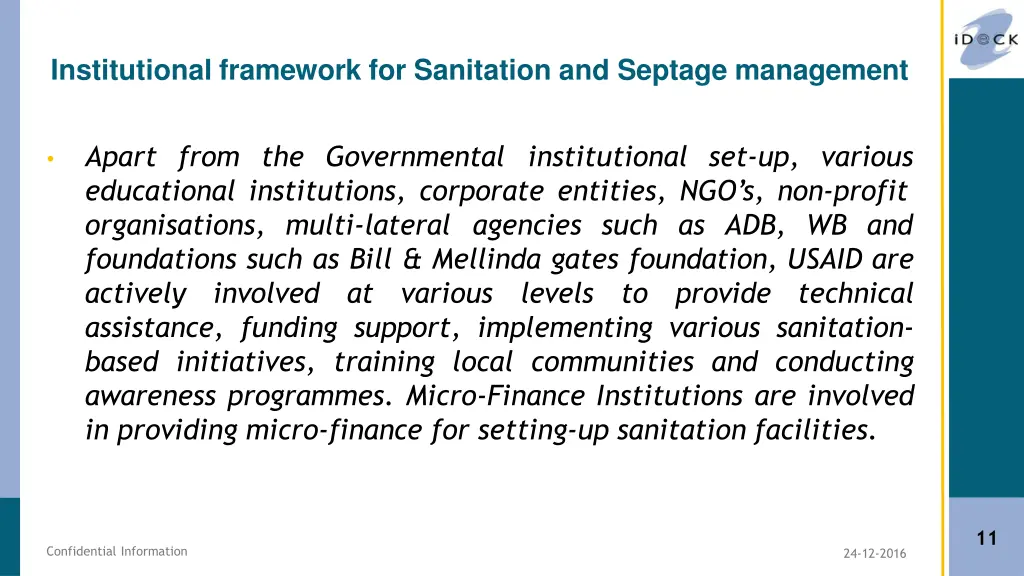 institutional framework for sanitation 1