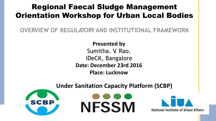 regional faecal sludge management orientation