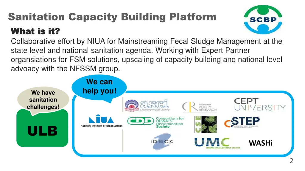 sanitation capacity building platform what